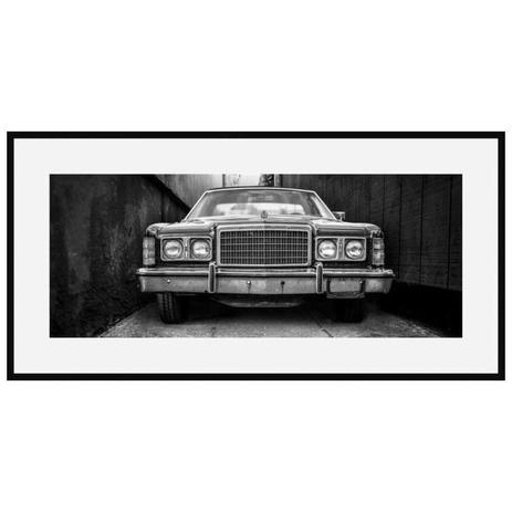 Quadro Decorativo em Preto e Branco Clássico Ford Landau 140x70cm - Decore pronto Menor preço em Quadro Decorativo em Preto e Branco Clássico Ford Landau 140x70cm - Decore pronto