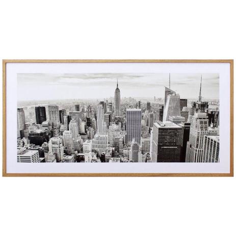 Quadro Decorativo em Preto e Branco Empire State Building em Nova York 100x50cm - Decore pronto Menor preço em Quadro Decorativo em Preto e Branco Empire State Building em Nova York 100x50cm - Decore pronto