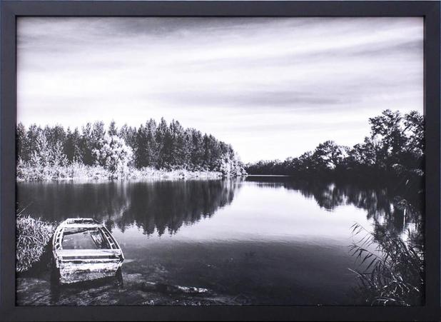 Quadro Decorativo em Preto e Branco Lago Eslováquia 70x50cm - Decore pronto é boa?