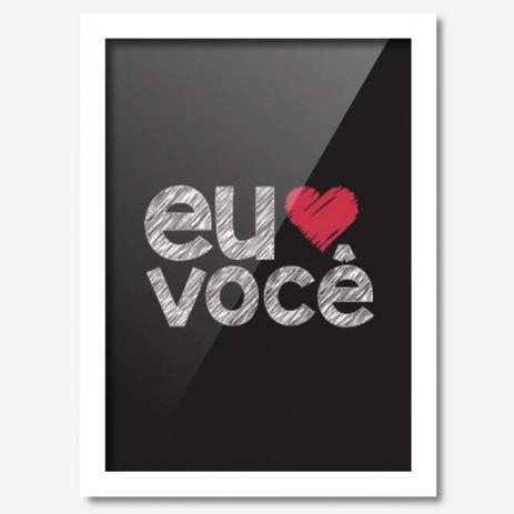 Quadro Decorativo Eu Amo Você 33cmx24cm Los Quadros Branco Menor preço em Quadro Decorativo Eu Amo Você 33cmx24cm Los Quadros Branco