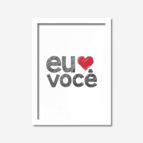 Quadro Decorativo Eu Amo Você 45cmx33cm Los Quadros Branco Menor preço em Quadro Decorativo Eu Amo Você 45cmx33cm Los Quadros Branco