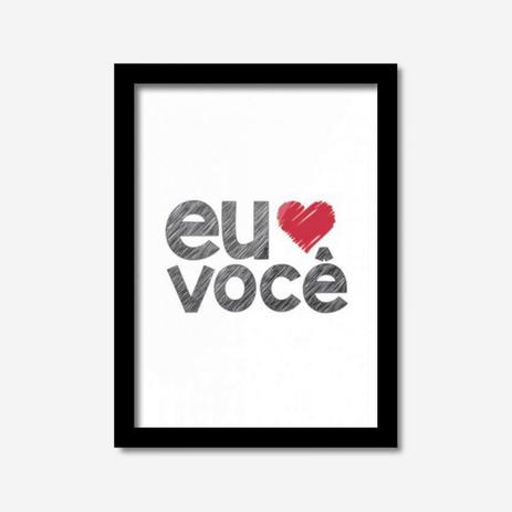 Quadro Decorativo Eu Amo Você 45cmx33cm Los Quadros Preto Menor preço em Quadro Decorativo Eu Amo Você 45cmx33cm Los Quadros Preto