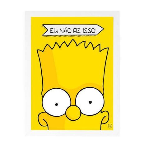 Quadro Decorativo Eu não Fiz Isso! Bart Simpson 33x45cm - Cantaki Menor preço em Quadro Decorativo Eu não Fiz Isso! Bart Simpson 33x45cm - Cantaki