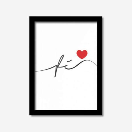 Quadro Decorativo Fé 45cmx33cm Los Quadros Preto Menor preço em Quadro Decorativo Fé 45cmx33cm Los Quadros Preto