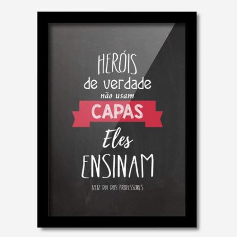 Quadro Decorativo Feliz Dia dos Professores 33cmx24cm Los Quadros Preto Menor preço em Quadro Decorativo Feliz Dia dos Professores 33cmx24cm Los Quadros Preto