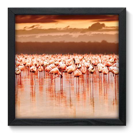 Quadro Decorativo - Flamingo - 33cm x 33cm - 128qdsp - Allodi é boa?