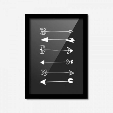 Quadro Decorativo Flechas Preto 45cmx33cm Los Quadros Preto Menor preço em Quadro Decorativo Flechas Preto 45cmx33cm Los Quadros Preto