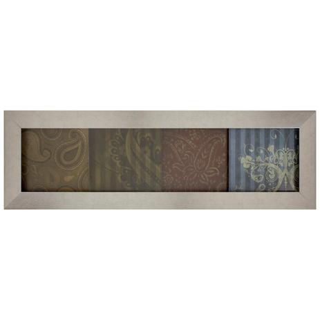 Quadro Decorativo Floral com Imagem Sobreposta Paisley Composition II arte de Patricia Pinto 85x25cm - Decore pronto Menor preço em Quadro Decorativo Floral com Imagem Sobreposta Paisley Composition II arte de Patricia Pinto 85x25cm - Decore pronto