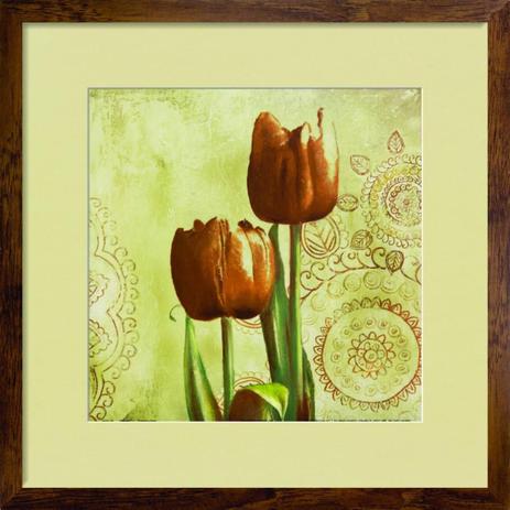 Quadro Decorativo Floral El Jardin I Arte de Patricia Pinto 40x40cm - Decore pronto Menor preço em Quadro Decorativo Floral El Jardin I Arte de Patricia Pinto 40x40cm - Decore pronto