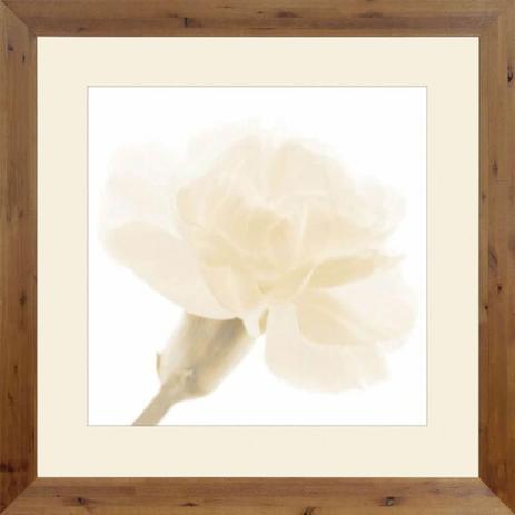 Quadro Decorativo Floral Flor Branca com Moldura Rústica 100x100cm - Decore pronto Menor preço em Quadro Decorativo Floral Flor Branca com Moldura Rústica 100x100cm - Decore pronto