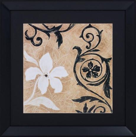 Quadro Decorativo Floral Flor Preta e Branca 70x70cm - Decore pronto Menor preço em Quadro Decorativo Floral Flor Preta e Branca 70x70cm - Decore pronto