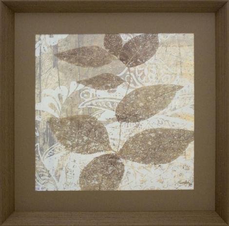 Quadro Decorativo Floral Folhas e Rosetas III 40x40cm - Decore pronto Menor preço em Quadro Decorativo Floral Folhas e Rosetas III 40x40cm - Decore pronto