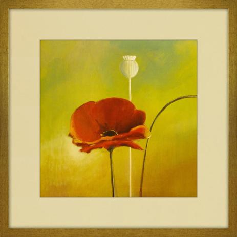 Quadro Decorativo Floral Papoula Vermelha e Branca 75x75cm - Decore pronto Menor preço em Quadro Decorativo Floral Papoula Vermelha e Branca 75x75cm - Decore pronto