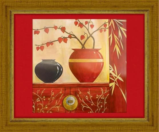 Quadro Decorativo Floral Vaso Preto e Vermelho 115x95cm - Decore pronto Menor preço em Quadro Decorativo Floral Vaso Preto e Vermelho 115x95cm - Decore pronto