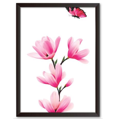Quadro Decorativo - Flores aquarela e borboleta - 46x34cm - Cool art é ruim? Quadro Decorativo - Flores aquarela e borboleta - 46x34cm - Cool art é boa?