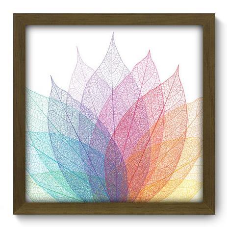 Quadro Decorativo - Folhas Abstratas - 33cm x 33cm - 126qdam - Allodi Menor preço em Quadro Decorativo - Folhas Abstratas - 33cm x 33cm - 126qdam - Allodi