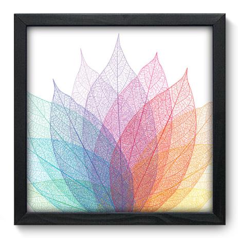 Quadro Decorativo - Folhas Abstratas - 33cm x 33cm - 126qdap - Allodi Menor preço em Quadro Decorativo - Folhas Abstratas - 33cm x 33cm - 126qdap - Allodi