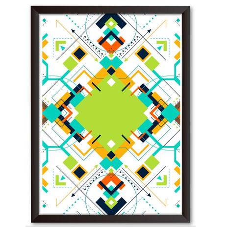 Quadro Decorativo - Formas e Cores Abstrato - 34x24cm - Cool art Menor preço em Quadro Decorativo - Formas e Cores Abstrato - 34x24cm - Cool art