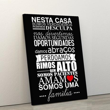 Quadro Decorativo Frase Nesta Casa 60x90cm Sala ou Quarto - Artplex Menor preço em Quadro Decorativo Frase Nesta Casa 60x90cm Sala ou Quarto - Artplex
