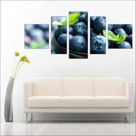 Quadro Decorativo Frutas Açaí Restaurantes Cozinha 5 Peças TT24 - Vital Menor preço em Quadro Decorativo Frutas Açaí Restaurantes Cozinha 5 Peças TT24 - Vital