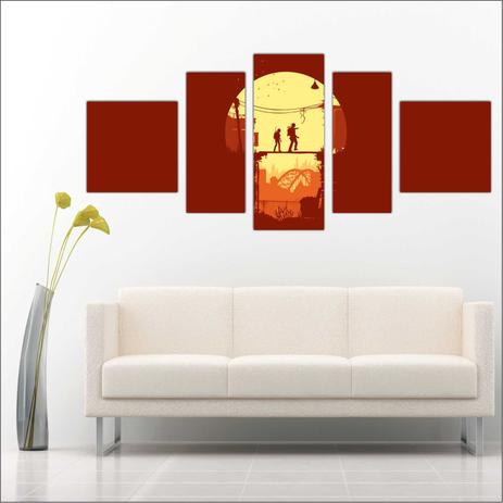 Quadro Decorativo Game The Last of Us Mosaico 5 Peças Salas Quartos TT3 - Vital Menor preço em Quadro Decorativo Game The Last of Us Mosaico 5 Peças Salas Quartos TT3 - Vital