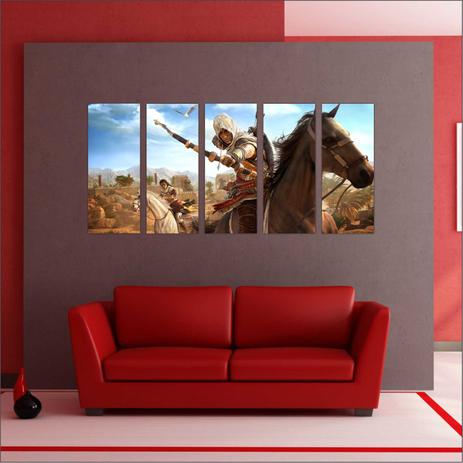 Quadro Decorativo Games Assassins Creed Jogos Mosaico Com 5 Peças GG4 - Vital Menor preço em Quadro Decorativo Games Assassins Creed Jogos Mosaico Com 5 Peças GG4 - Vital
