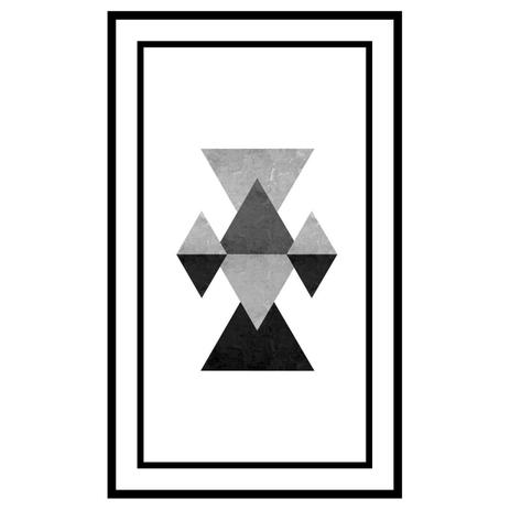 Quadro Decorativo Geométrico em Preto e Branco Arte Moderna II 70x110cm - Decore pronto Menor preço em Quadro Decorativo Geométrico em Preto e Branco Arte Moderna II 70x110cm - Decore pronto