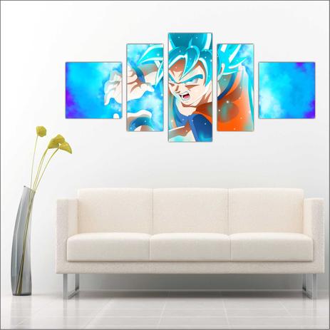 Quadro Decorativo Dragon Ball Z Goku Super Sayajin 5 Peças - Quadro  Decorativo - Magazine Luiza