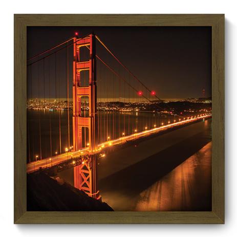 Quadro Decorativo - Golden Gate Bridge - 33cm x 33cm - 027qdmm - Allodi Menor preço em Quadro Decorativo - Golden Gate Bridge - 33cm x 33cm - 027qdmm - Allodi