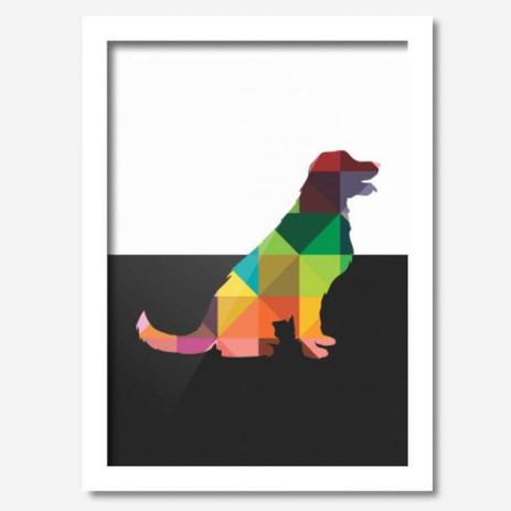 Quadro Decorativo Golden Retriever 33cmx24cm Los Quadros Branco é ruim? Quadro Decorativo Golden Retriever 33cmx24cm Los Quadros Branco é boa?