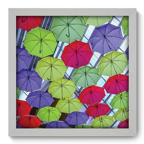 Quadro Decorativo - Guarda-Chuvas - 33cm x 33cm - 300qddb - Allodi Menor preço em Quadro Decorativo - Guarda-Chuvas - 33cm x 33cm - 300qddb - Allodi