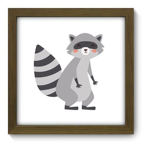 Quadro Decorativo - Guaxinim - 22cm x 22cm - 145qdbm - Allodi Menor preço em Quadro Decorativo - Guaxinim - 22cm x 22cm - 145qdbm - Allodi