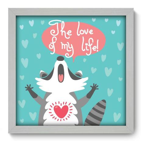 Quadro Decorativo - Guaxinim - 33cm x 33cm - 148qdsb - Allodi Menor preço em Quadro Decorativo - Guaxinim - 33cm x 33cm - 148qdsb - Allodi