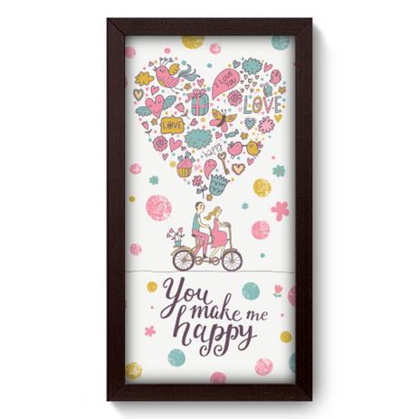 Quadro Decorativo - Happy - 19cm x 34cm - 007qdop - Allodi Menor preço em Quadro Decorativo - Happy - 19cm x 34cm - 007qdop - Allodi