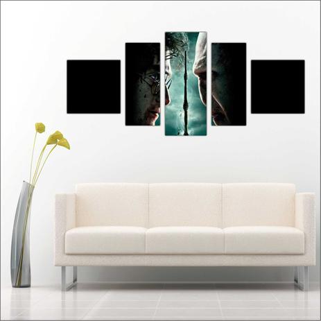 Quadro Decorativo Harry Potter Decoração Salas Quartos Mosaico 5 Peças TT11 - Vital Menor preço em Quadro Decorativo Harry Potter Decoração Salas Quartos Mosaico 5 Peças TT11 - Vital