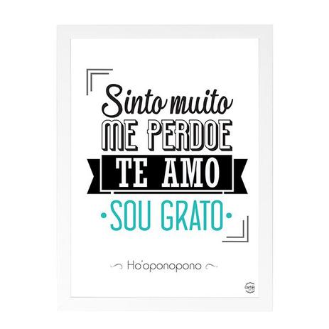 Quadro Decorativo Hooponopono 33x45cm - Cantaki Menor preço em Quadro Decorativo Hooponopono 33x45cm - Cantaki