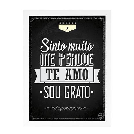 Quadro Decorativo Hooponopono Lousa 33x45cm - Cantaki Menor preço em Quadro Decorativo Hooponopono Lousa 33x45cm - Cantaki