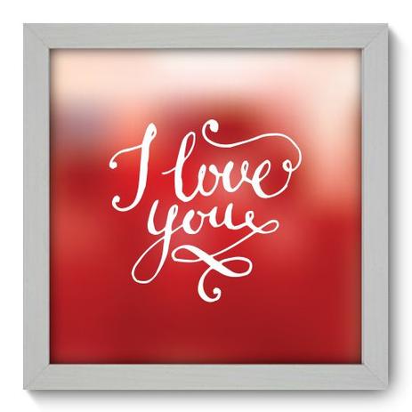 Menor preço em Quadro Decorativo - I Love You - 22cm x 22cm - 004qdob - Allodi