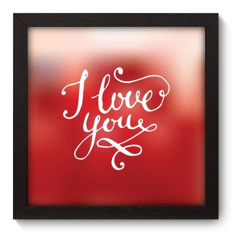 Menor preço em Quadro Decorativo - I Love You - 22cm x 22cm - 004qdop - Allodi