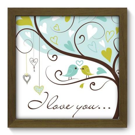 Quadro Decorativo - I Love You - 22cm x 22cm - 008qdom - Allodi Menor preço em Quadro Decorativo - I Love You - 22cm x 22cm - 008qdom - Allodi