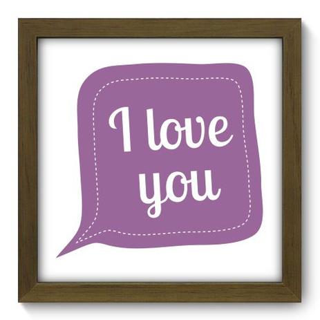 Quadro Decorativo - I love You - 22cm x 22cm - 013qdrm - Allodi Menor preço em Quadro Decorativo - I love You - 22cm x 22cm - 013qdrm - Allodi