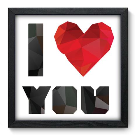 Menor preço em Quadro Decorativo - I Love You - 33cm x 33cm - 031qdop - Allodi