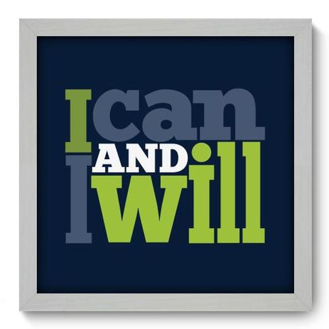 Menor preço em Quadro Decorativo - I Will - 33cm x 33cm - 024qdrb - Allodi