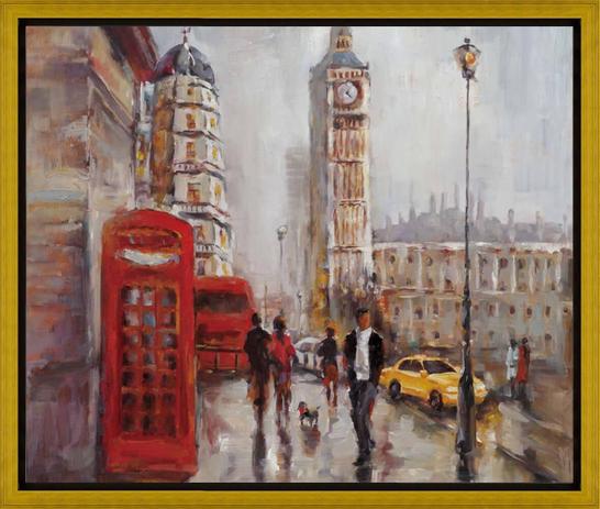 Quadro Decorativo Impressão Digital em Tela Pintura Londres 130x110cm - Decore pronto Menor preço em Quadro Decorativo Impressão Digital em Tela Pintura Londres 130x110cm - Decore pronto