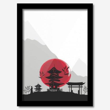 Quadro Decorativo Japão 33cmx24cm Los Quadros Preto é boa?