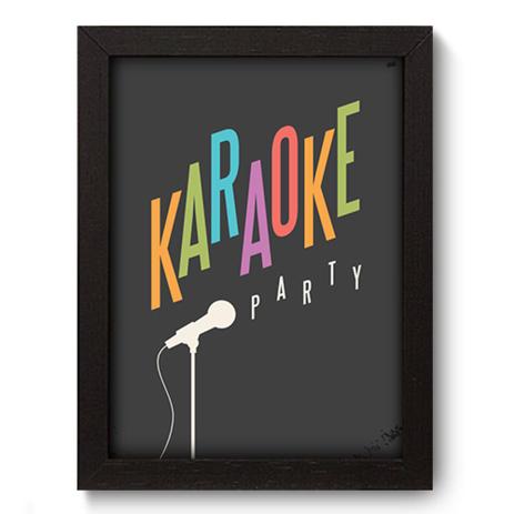 Quadro Decorativo - Karaokê - 19cm x 25cm - 104qdgp - Allodi é boa?