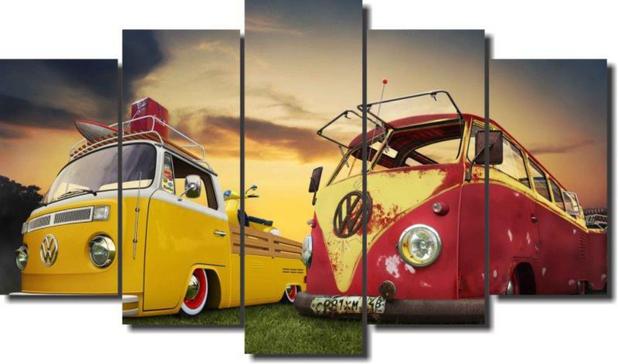 Quadro Decorativo Kombi Antiga Vintage 5 peças - Quadros Decorativos -  Quadro Decorativo - Magazine Luiza