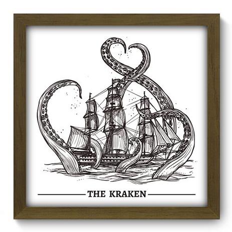 Quadro Decorativo - Kraken - 33cm x 33cm - 117qddm - Allodi é boa?
