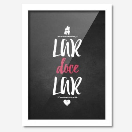 Menor preço em Quadro Decorativo Lar Doce Lar II 33cmx24cm Los Quadros Branco