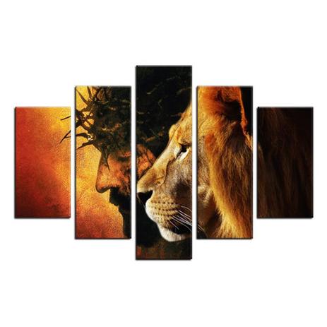 Quadro decorativo Leão de Judá e Jesus Cristo em mdf - Rcs decorações é boa?